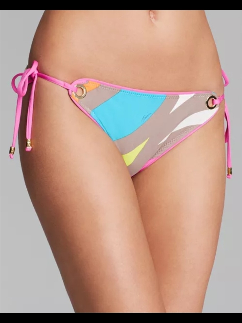 Trina Turk Women's Pop Wave Side Tie Bikini Bottom 2